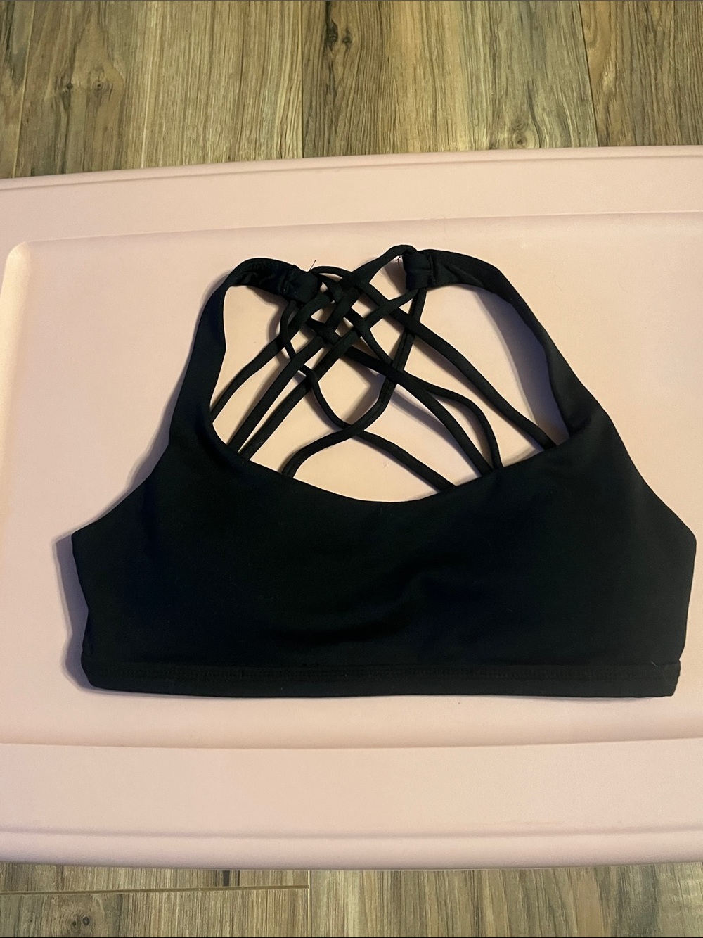 Crisscross Back Black Sports Bralette